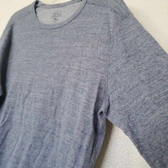 J. Crew Knitted Goods Tee Long Sleeve T-Shirt Heather Blue Color Size Large - Picture 7 of 16